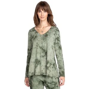 Johnny Was Green Tie-Dye Long Sleeve Top